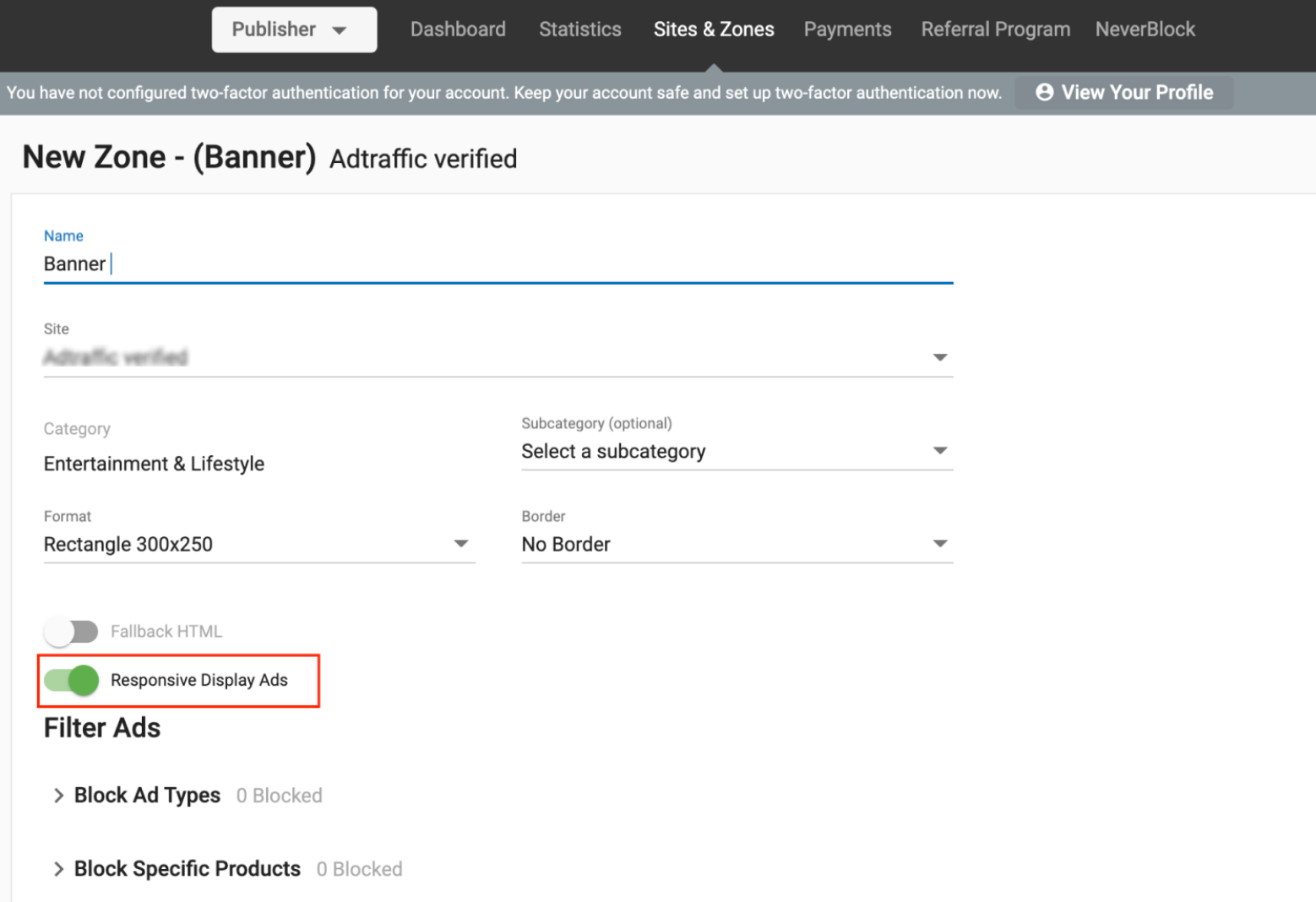 Enable RDSs for Zones