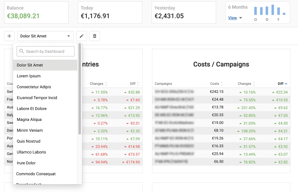 Multiple Custom Dashboards EXADS Q1 2022 Product Roadmap